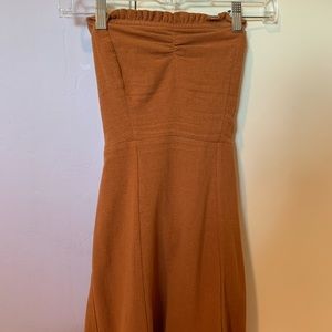 FREE PEOPLE Strapless Dress with Tie Back